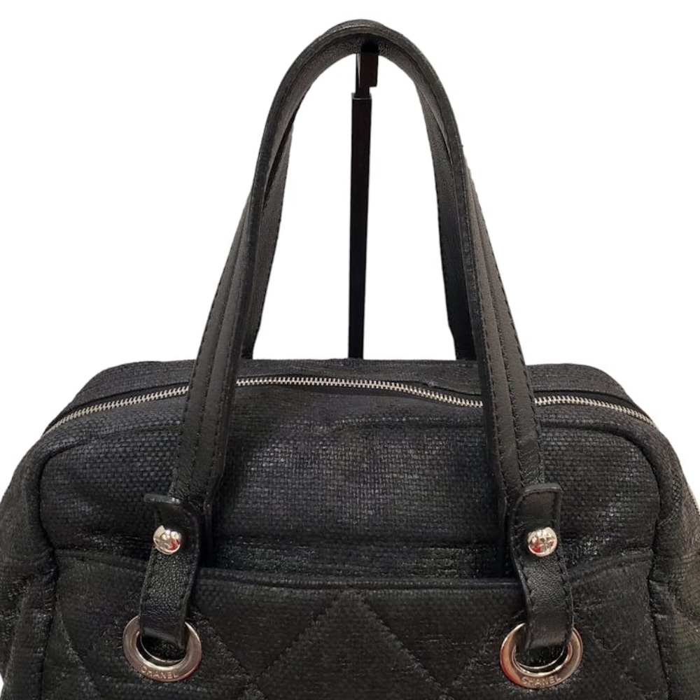 Chanel Paris Biarritz Bowler Bag Coated Canvas Entrupy Authenticated - Picture 7 of 12